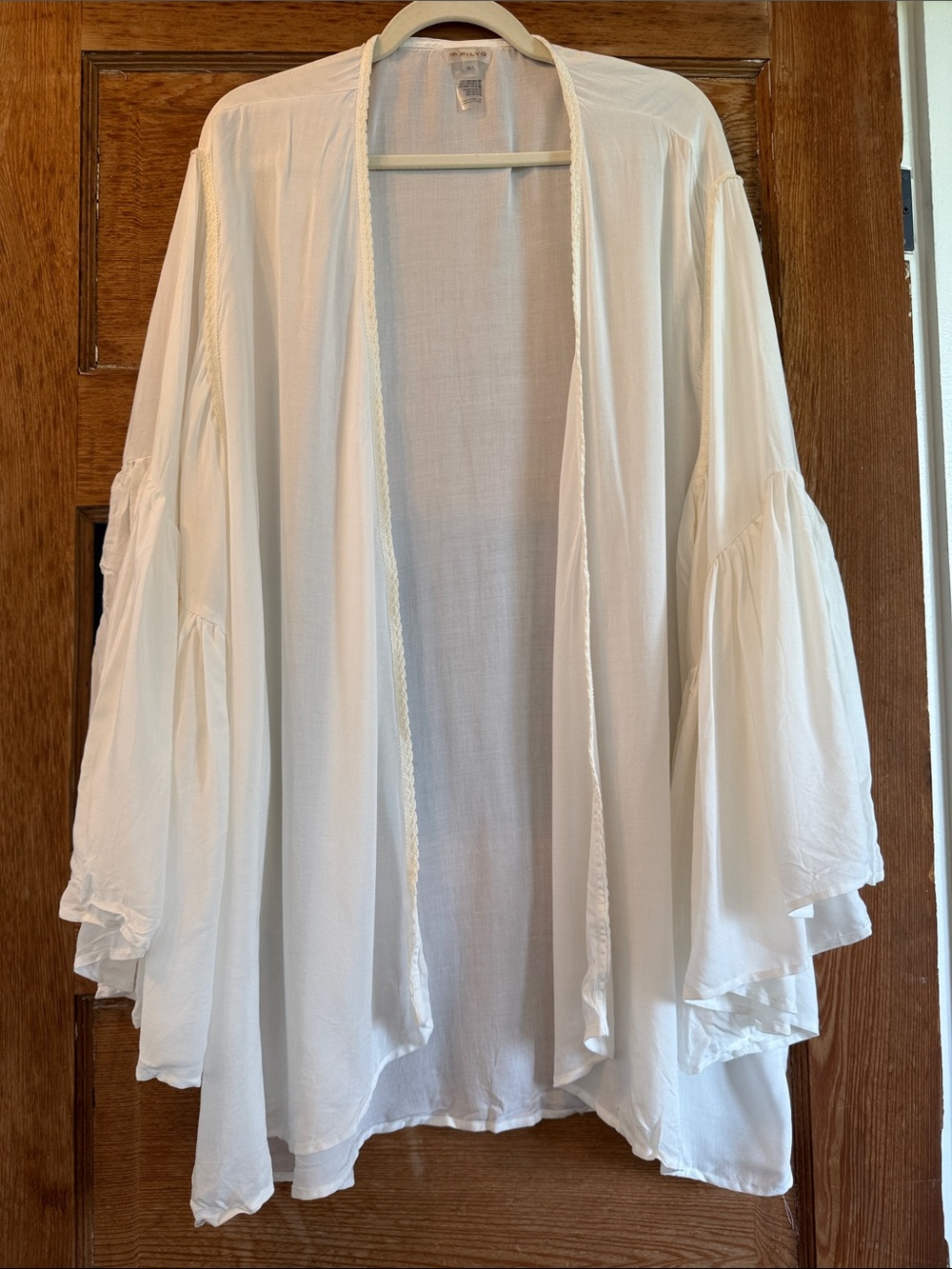 Pilyq White Cardigan Coverup